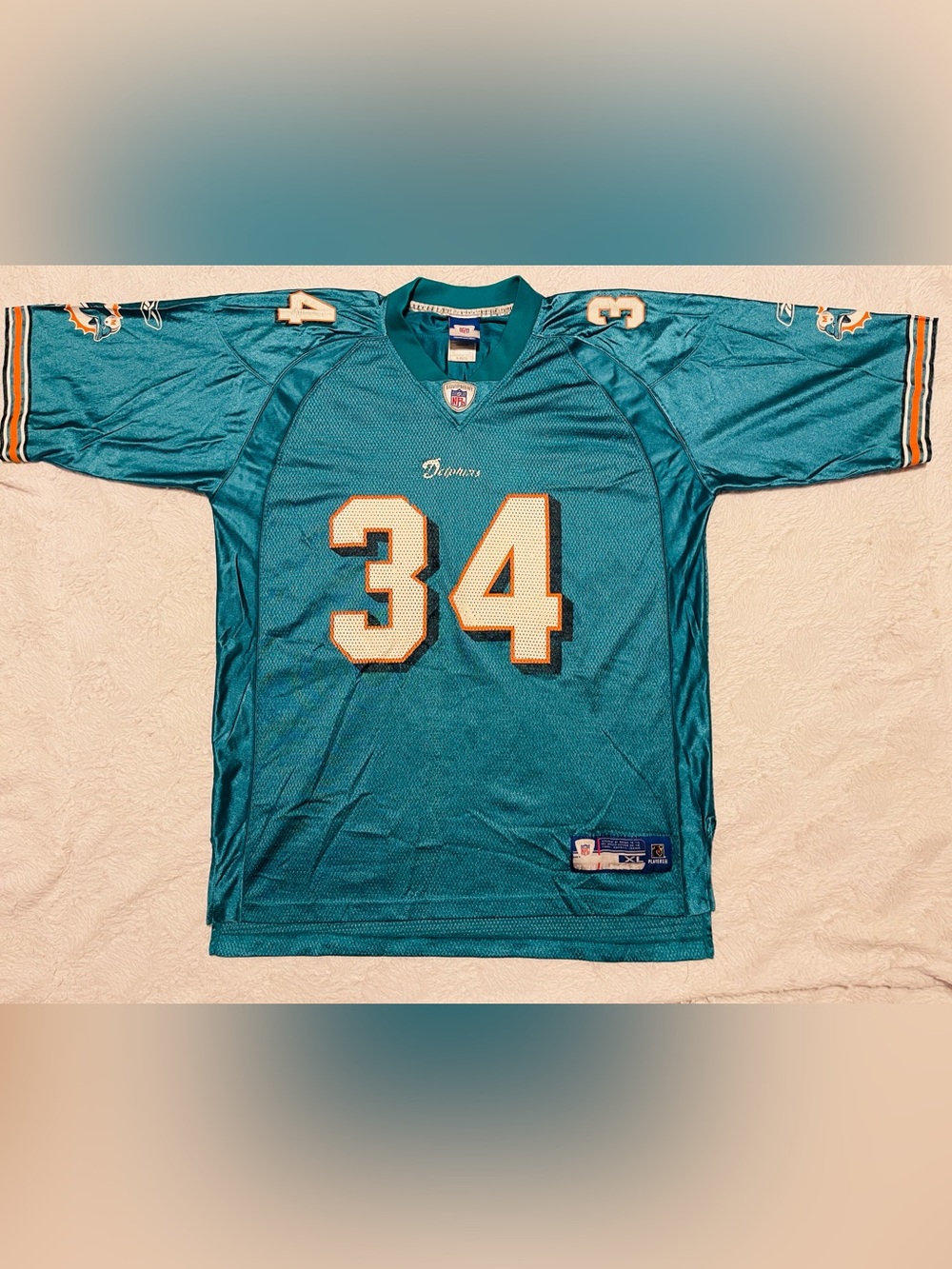 Miami Dolphins vintage  #34 Teal Football Jersey
